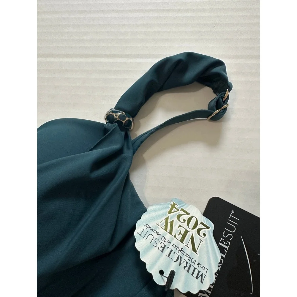 Miraclesuit Siren‎ One Piece Swimsuit Womens 8 Nova Green Tummy Control New